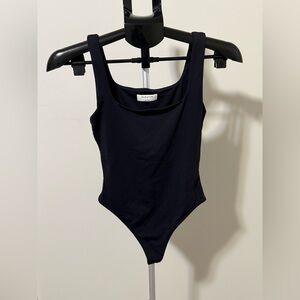 Aritzia Babaton Women's Size Small Black Contour Tank Sleeveless Thong Bodysuit